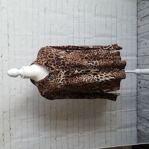 Leopard Button Down Blouse